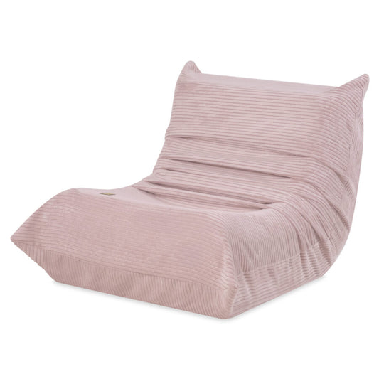 Ergonomic children’s lounge chair MOONI, light pink, premium corduroy