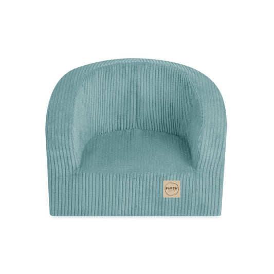 Armchair, blue, premium corduroy