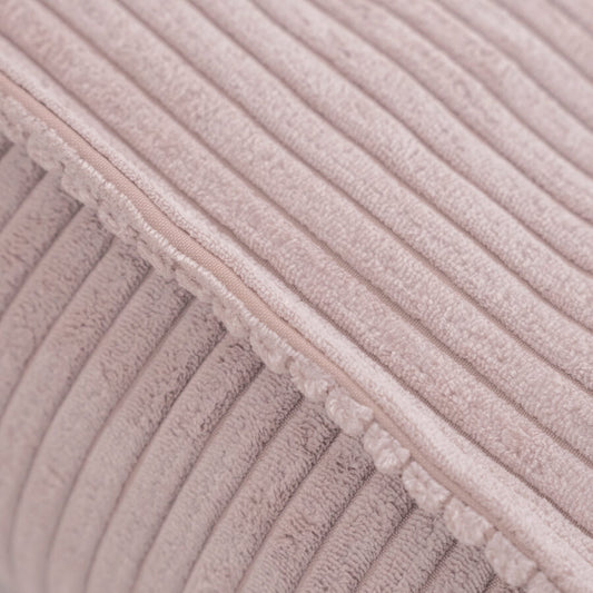 Puff, 60×60 cm, floor cushion, light pink, premium corduroy