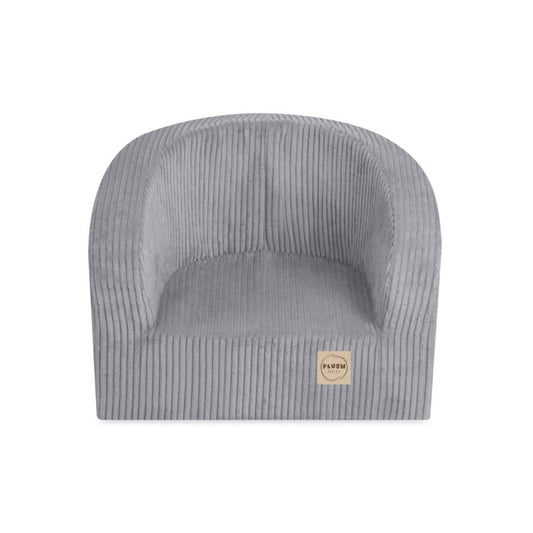 Armchair, grey, premium corduroy