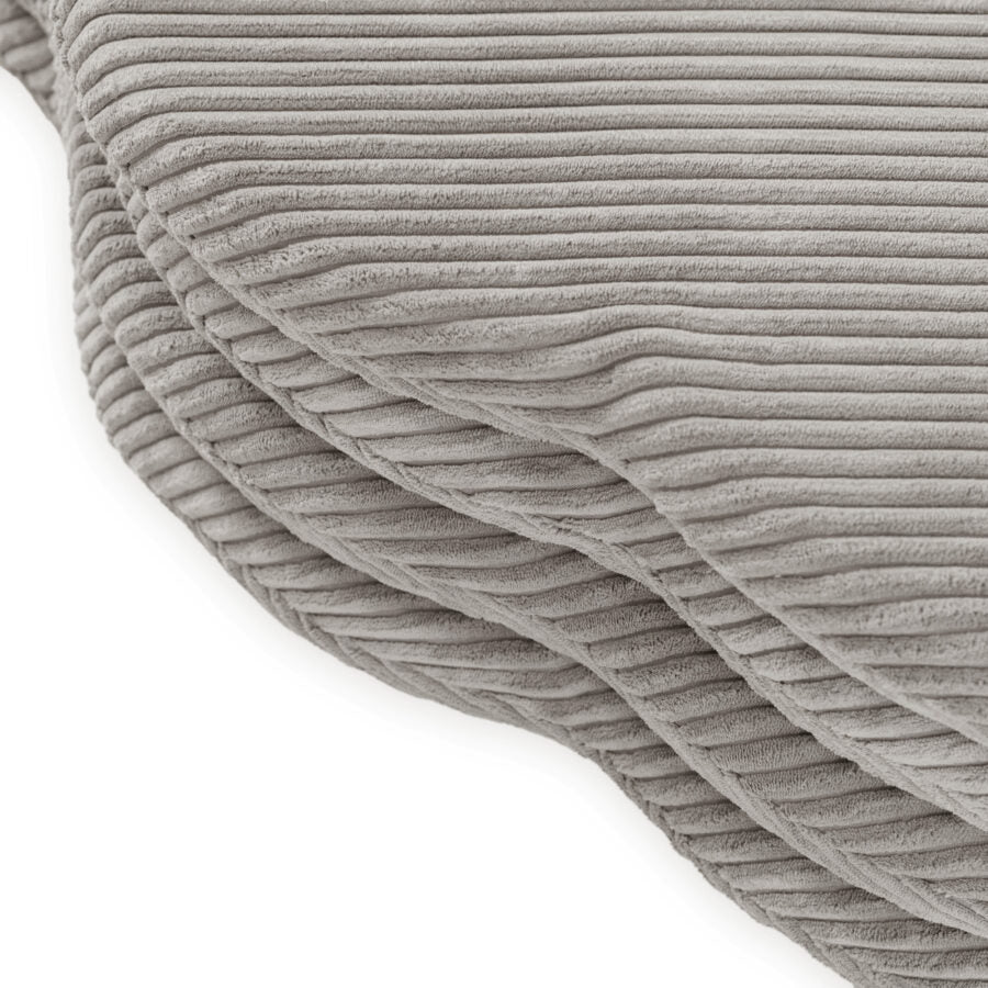 Floor mat, 115x115x5cm, beige, premium corduroy