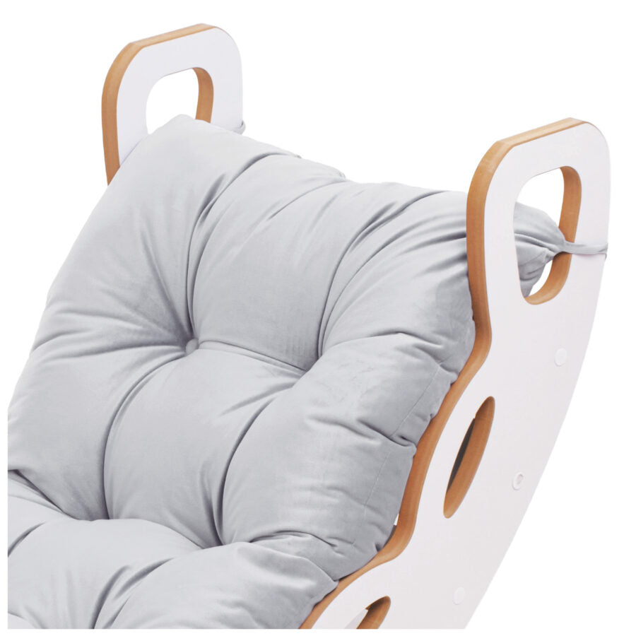 Small Rocker 4-in-1 rocker + climbing wall/slide + cushion (Velvet grey)