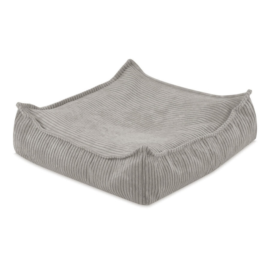 Puff, 60×60 cm, floor cushion , beige, premium corduroy