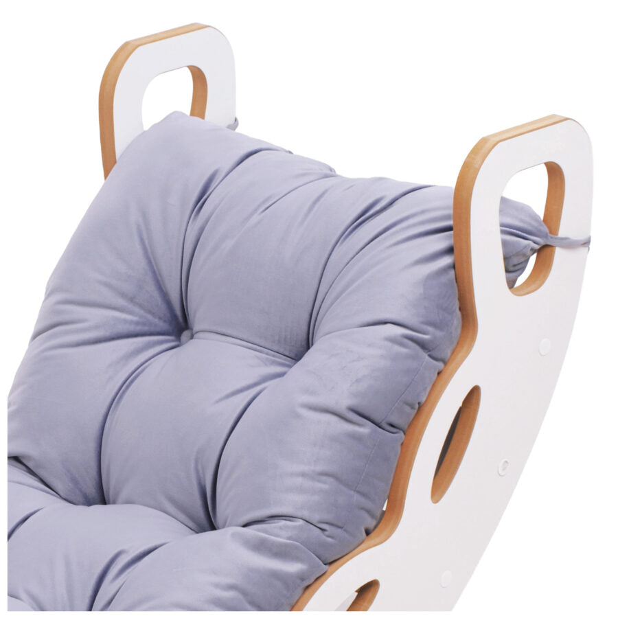 Small Rocker 4-in-1 rocker + climbing wall/slide + cushion (Dark Grey Velvet)