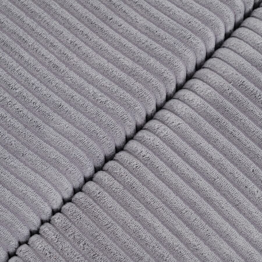 Floor mat, 115x115x5cm, grey, premium corduroy