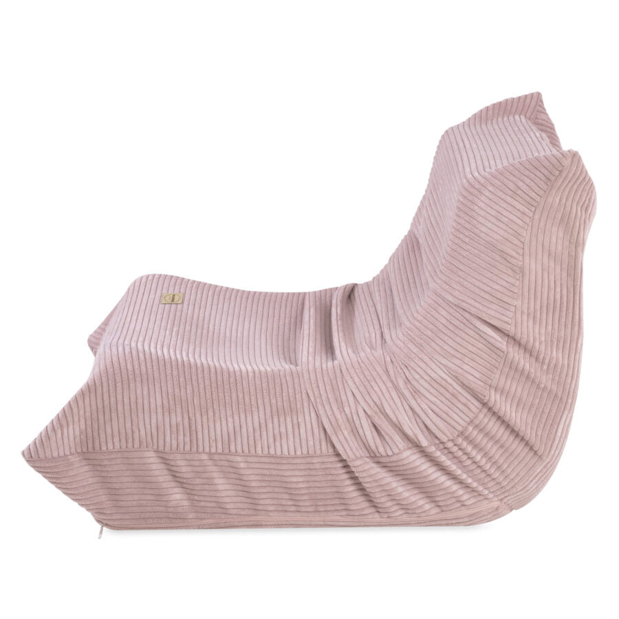 Ergonomic children’s lounge chair MOONI, light pink, premium corduroy