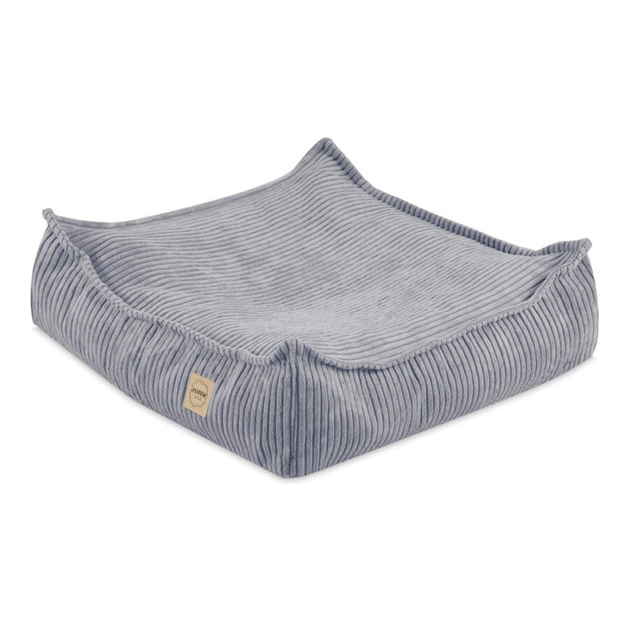 Puff, 60×60 cm, floor cushion, grey, premium corduroy