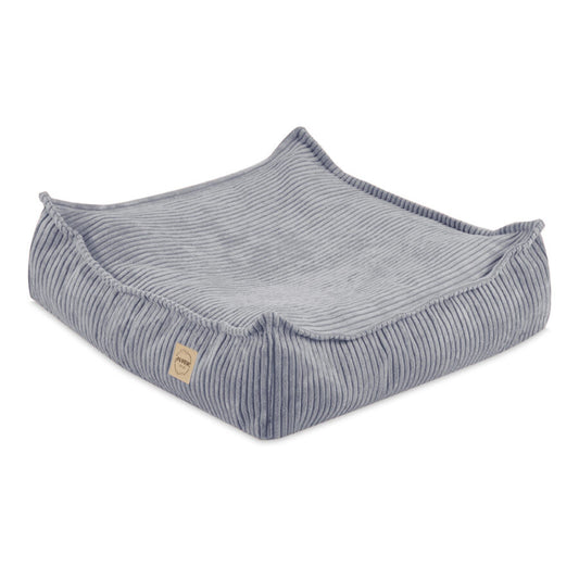 Puff, 60×60 cm, floor cushion, grey, premium corduroy