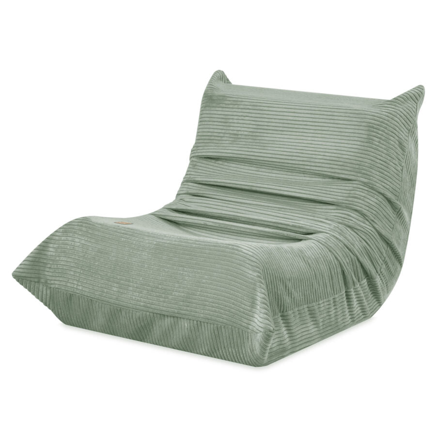 Ergonomic children’s lounge chair MOONI, green, premium corduroy