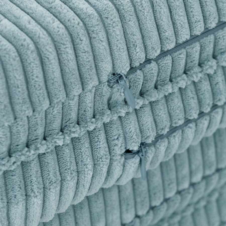 Floor mat, 115x115x5cm, blue, premium corduroy