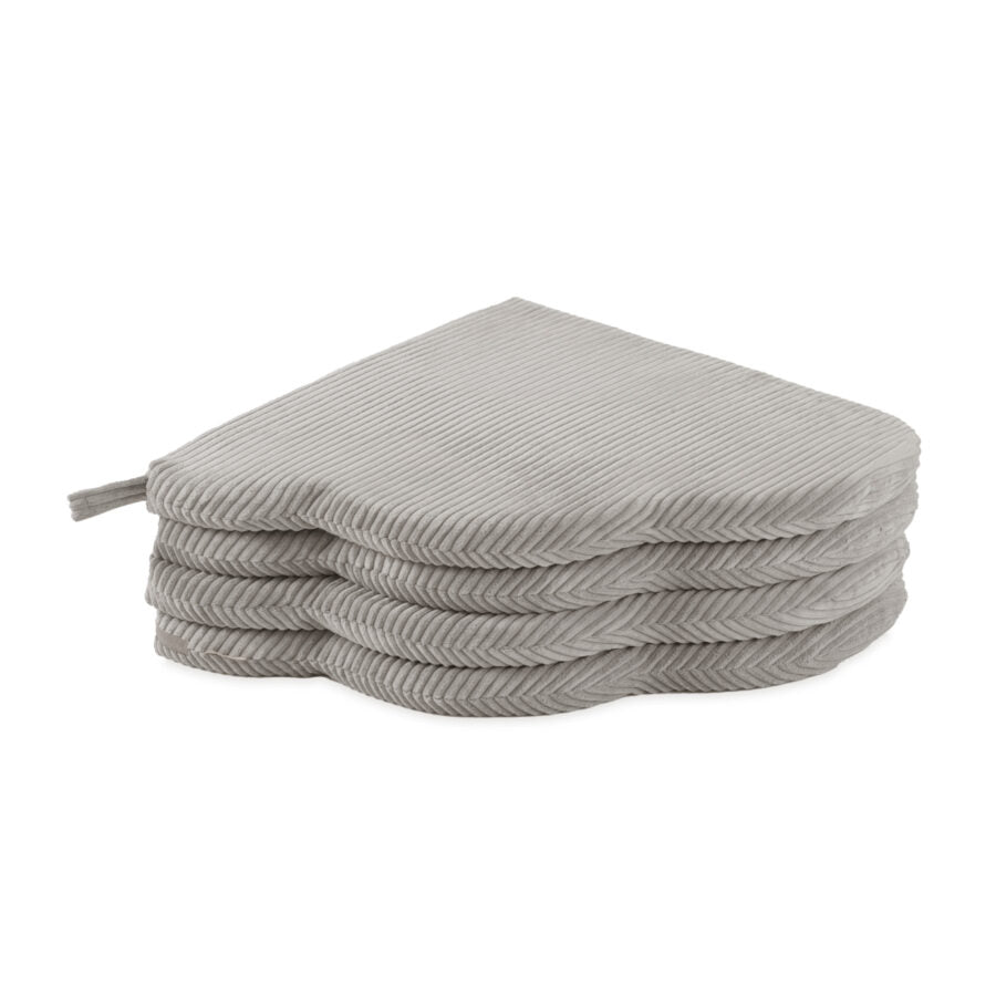 Floor mat, 115x115x5cm, beige, premium corduroy