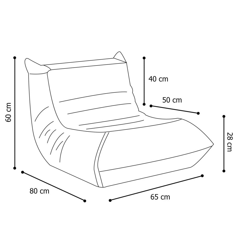 Ergonomic children’s lounge chair MOONI, beige, Puffy Lamell