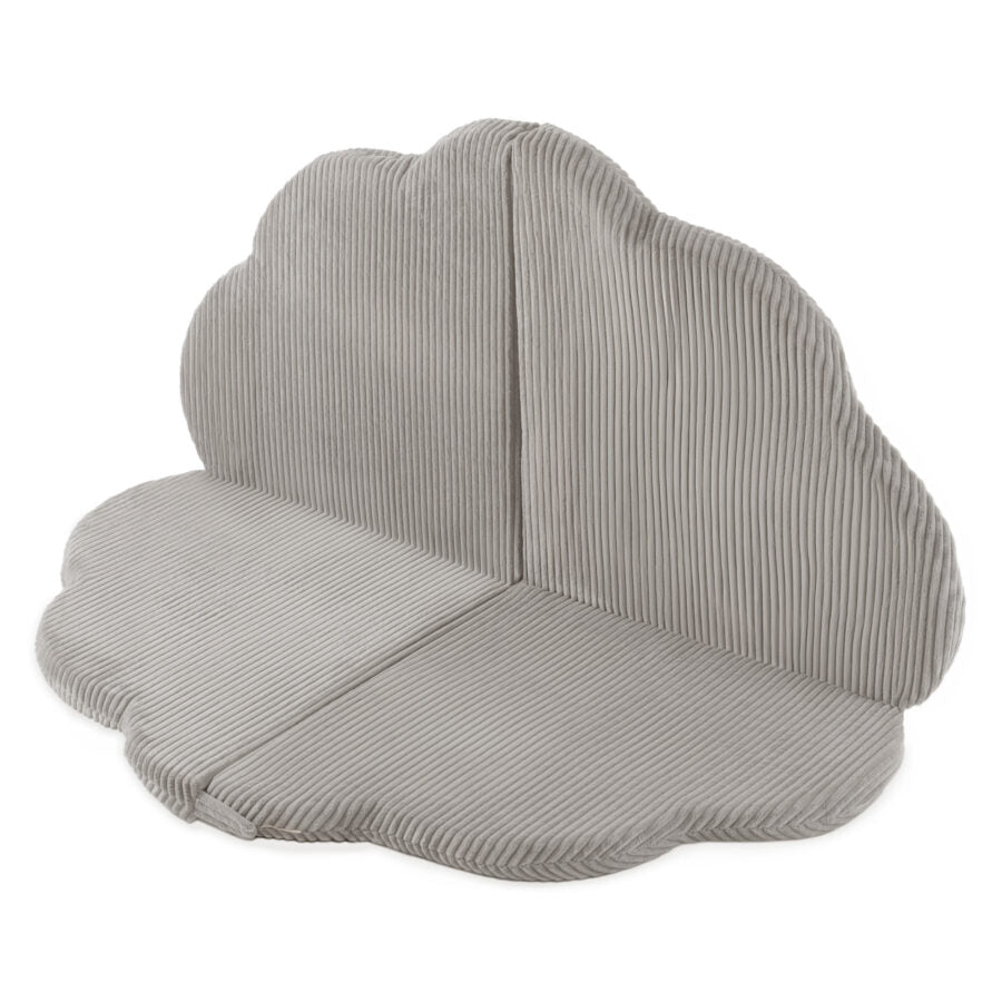 Floor mat, 115x115x5cm, beige, premium corduroy