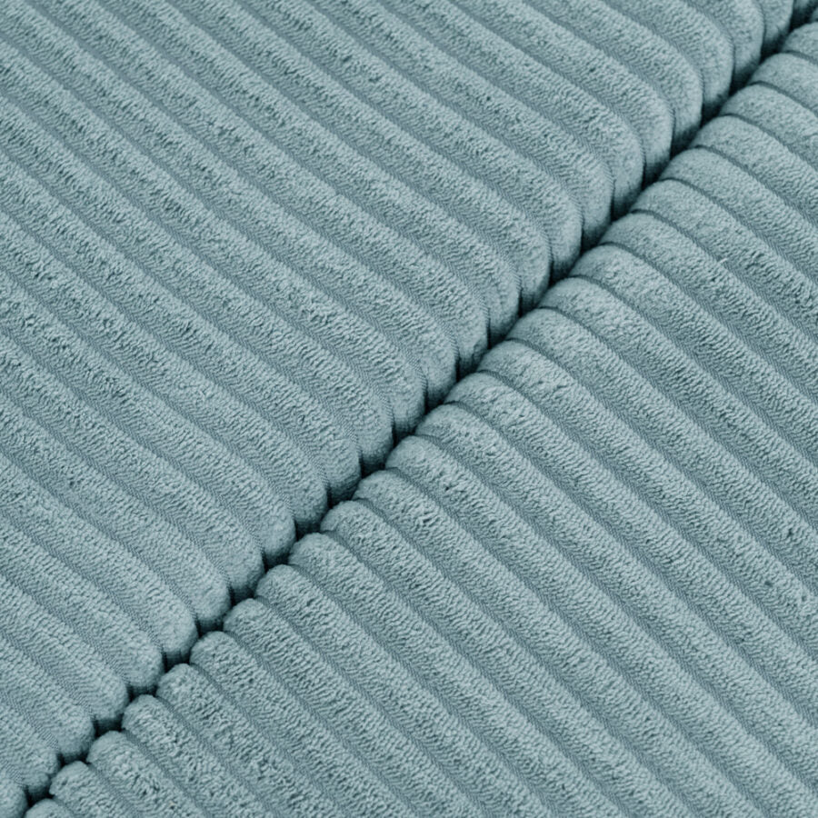 Floor mat, 115x115x5cm, blue, premium corduroy