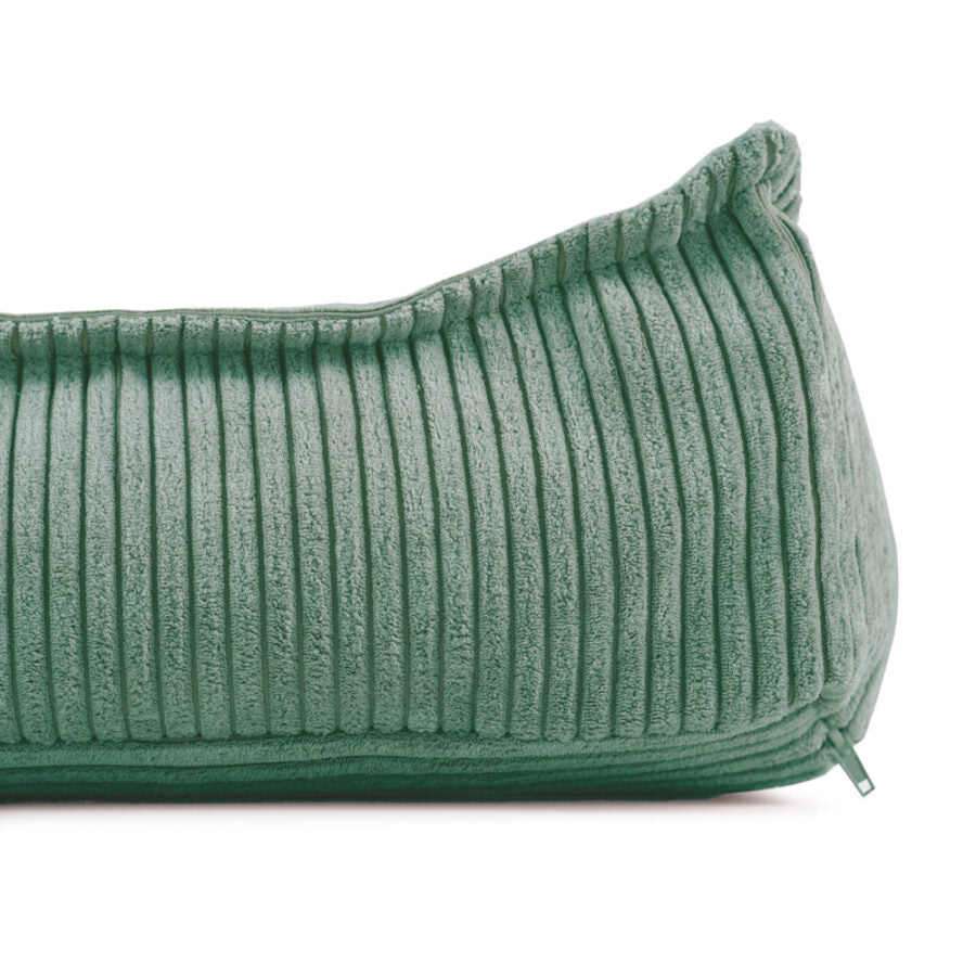 Puff, 60×60 cm, floor cushion , green, premium corduroy