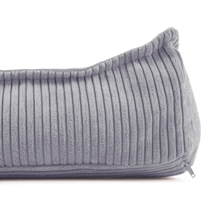 Puff, 60×60 cm, floor cushion, grey, premium corduroy