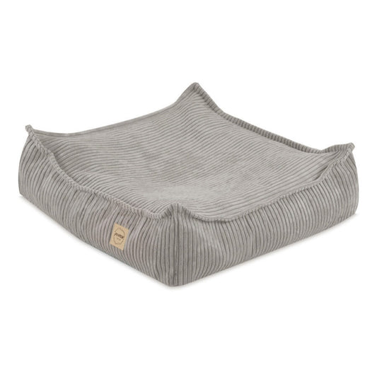 Puff, 60×60 cm, floor cushion , beige, premium corduroy