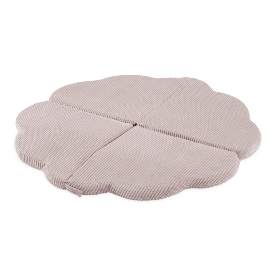Floor mat, 115x115x5cm, light pink, premium corduroy