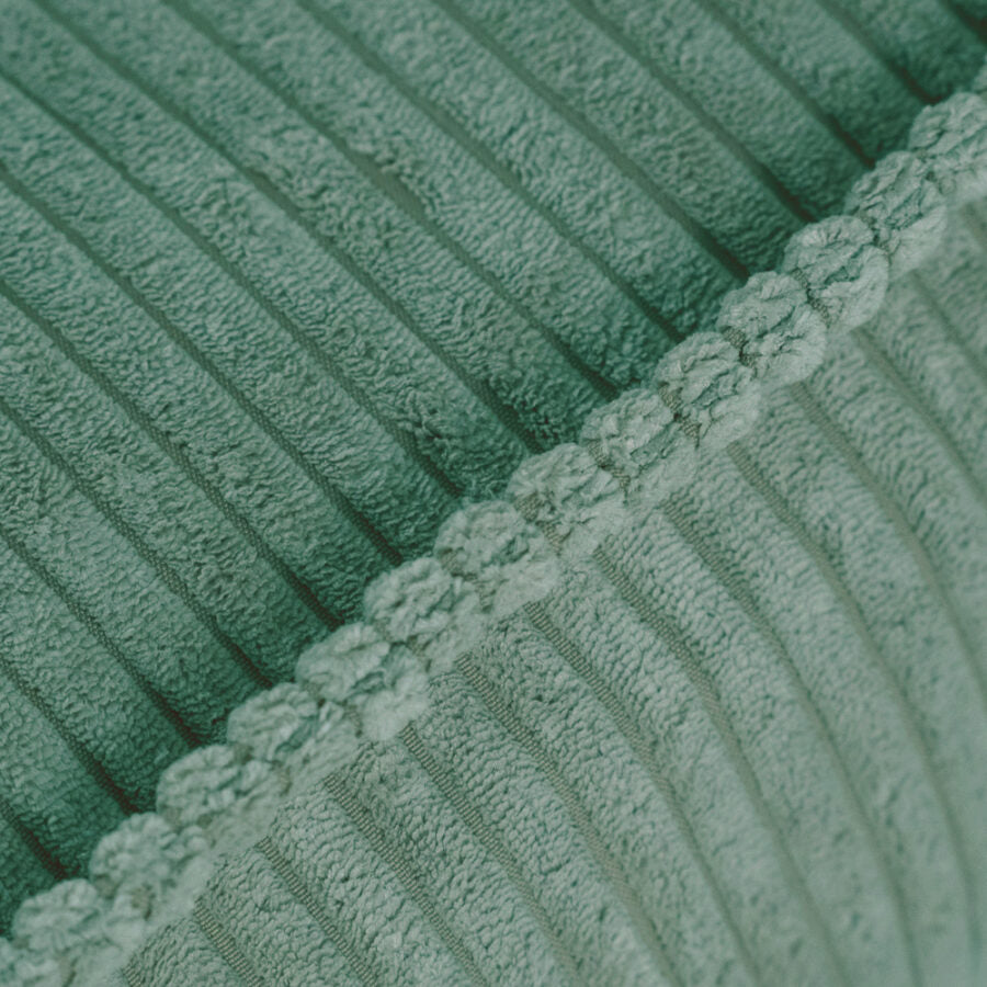 Puff, 60×60 cm, floor cushion , green, premium corduroy