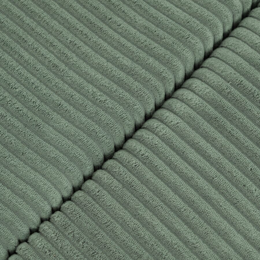 Floor mat, 115x115x5cm, green, premium corduroy