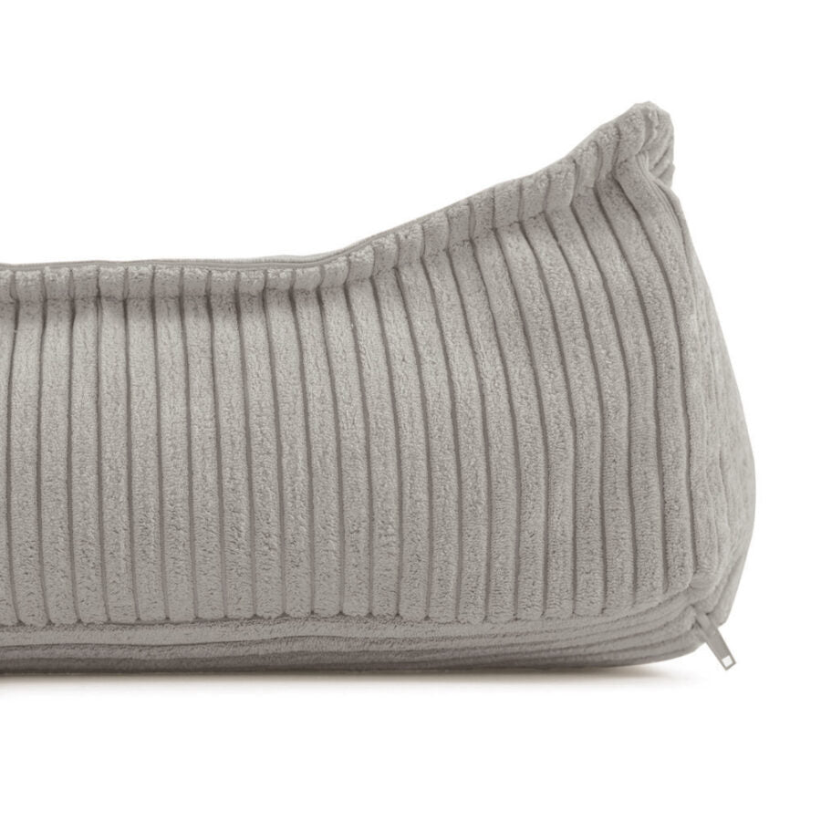 Puff, 60×60 cm, floor cushion , beige, premium corduroy