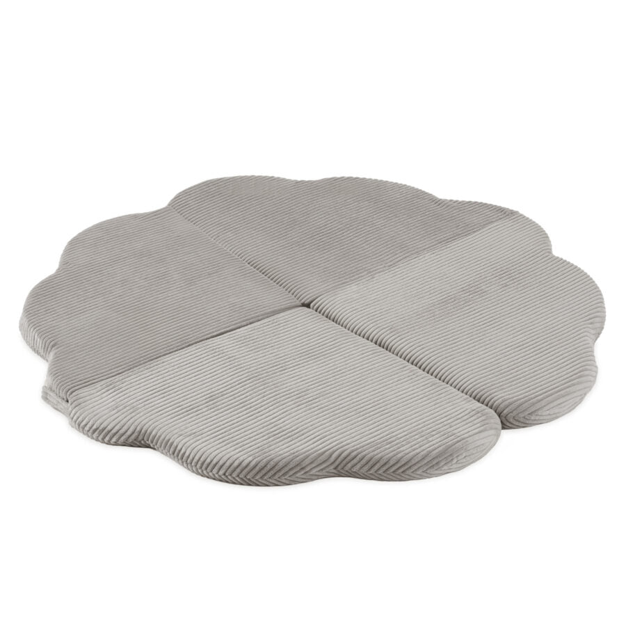 Floor mat, 115x115x5cm, beige, premium corduroy