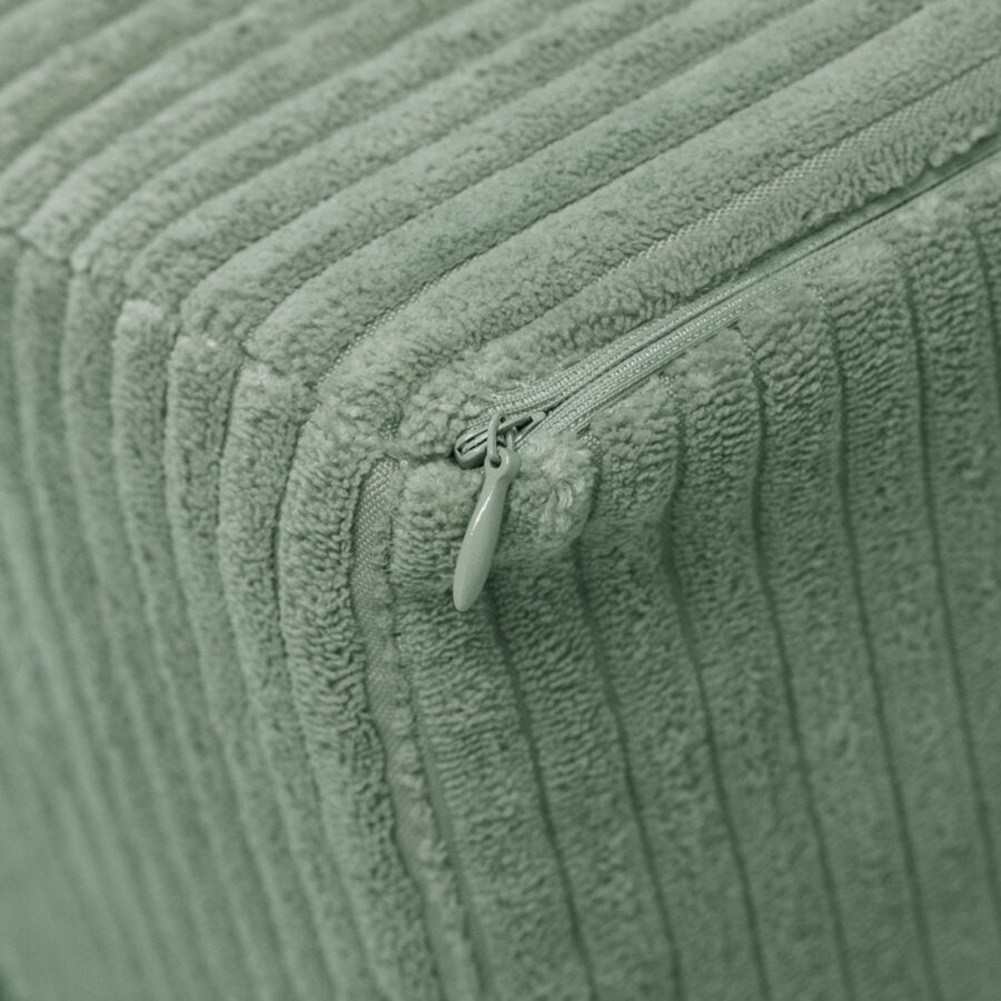 Armchair, green, premium corduroy