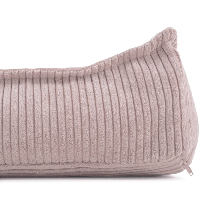 Puff, 60×60 cm, floor cushion, light pink, premium corduroy