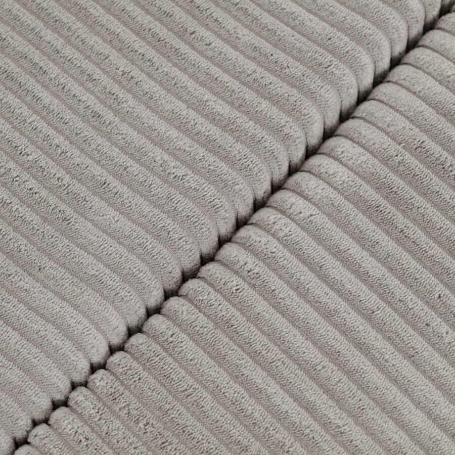 Floor mat, 115x115x5cm, beige, premium corduroy