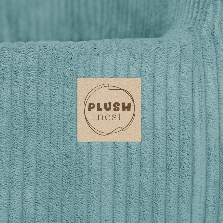 Armchair, blue, premium corduroy