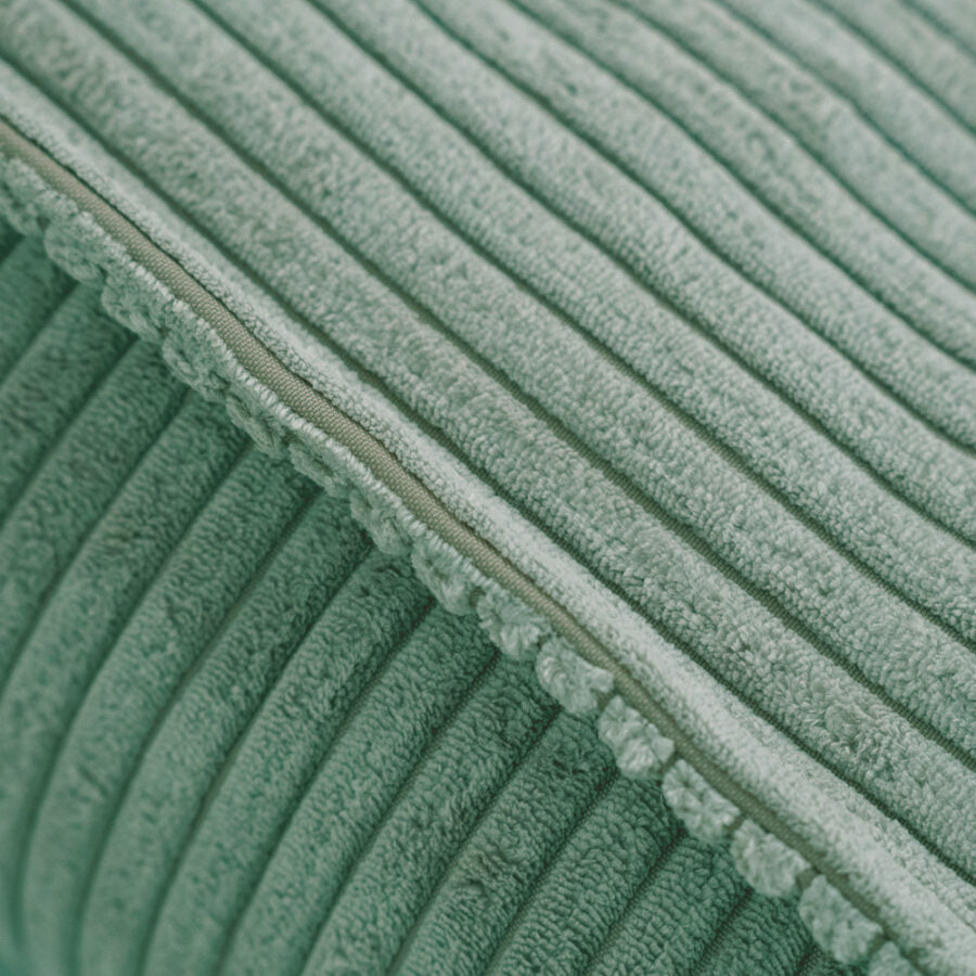 Puff, 60×60 cm, floor cushion , green, premium corduroy