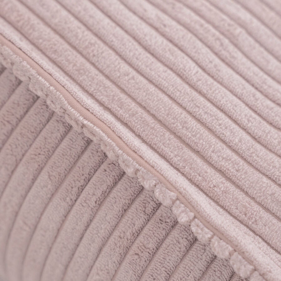 Puff, 60×60 cm, floor cushion, light pink, premium corduroy