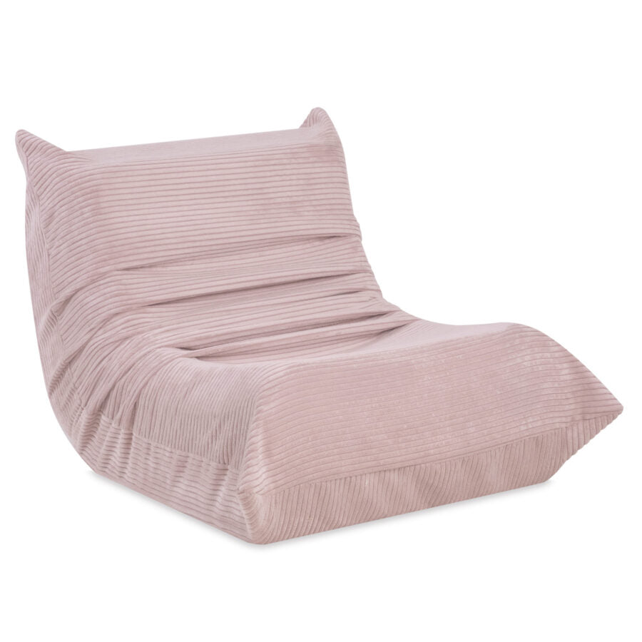 Ergonomic children’s lounge chair MOONI, light pink, premium corduroy