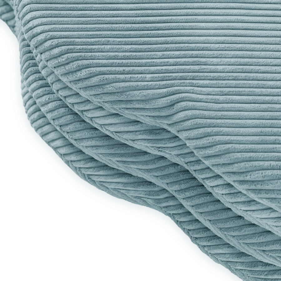 Floor mat, 115x115x5cm, blue, premium corduroy