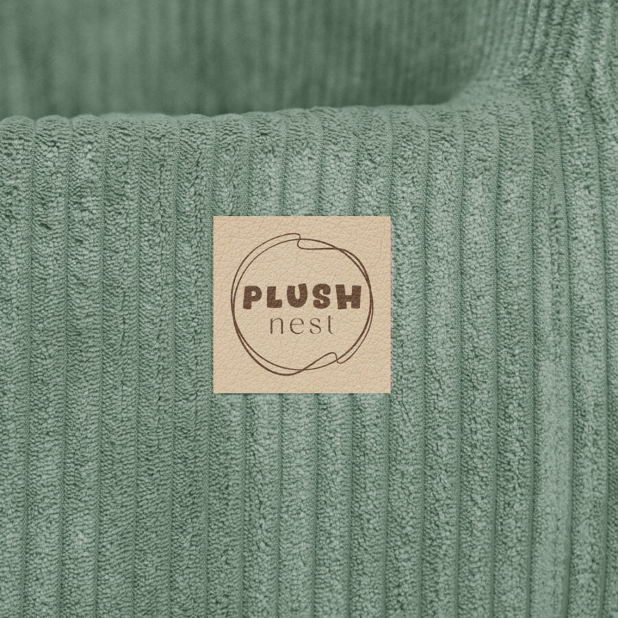 Armchair, green, premium corduroy