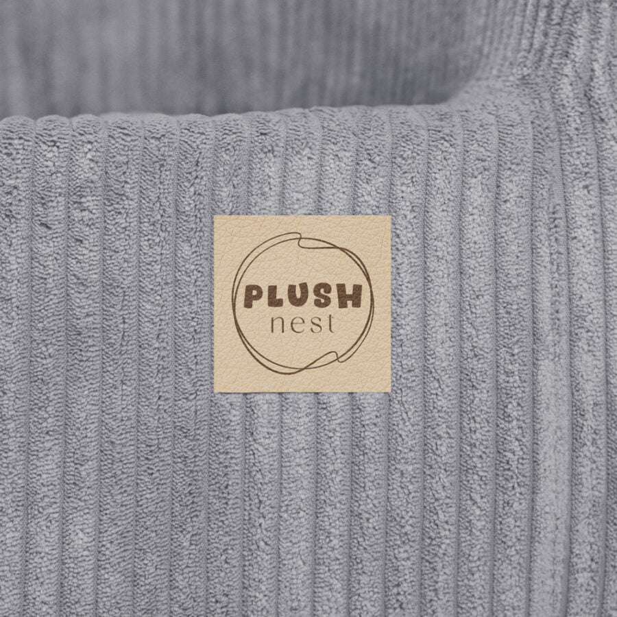Armchair, grey, premium corduroy