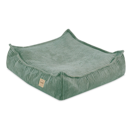 Puff, 60×60 cm, floor cushion , green, premium corduroy