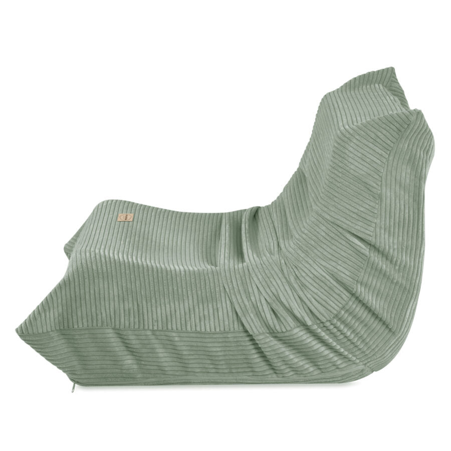 Ergonomic children’s lounge chair MOONI, green, premium corduroy