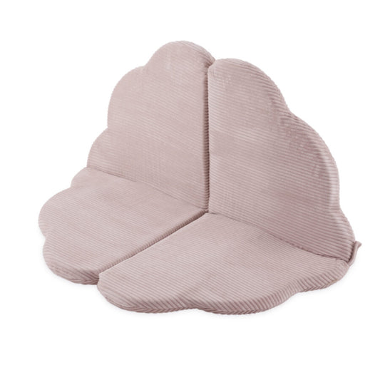 Floor mat, 115x115x5cm, light pink, premium corduroy