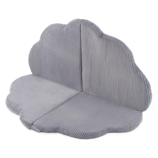Floor mat, 115x115x5cm, grey, premium corduroy
