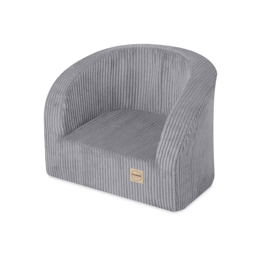 Armchair, grey, premium corduroy